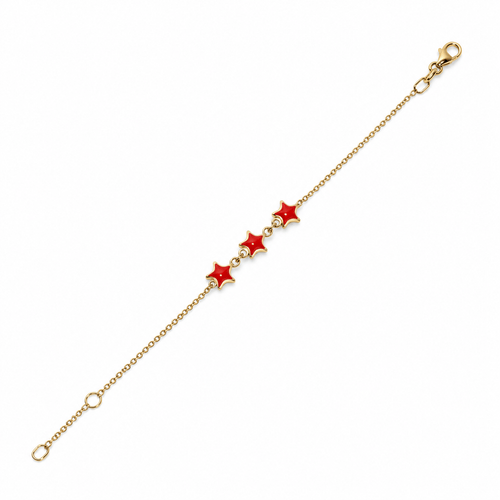 Bracelet Bracelet étoiles en or jaune 18 carats 58 Facettes 47298712