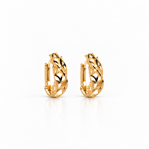 Boucles d'oreilles Boucles d'oreilles lobe torchon en or jaune 18 carats 58 Facettes MA00OG71D00FH