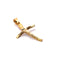 Pendentif Pendentif croix stylisée avec Christ en or jaune 18 carats 58 Facettes NG00GB11A00BA