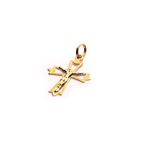 Pendentif Pendentif croix avec Christ en or jaune 18 carats 58 Facettes NG00OG09A0AGA
