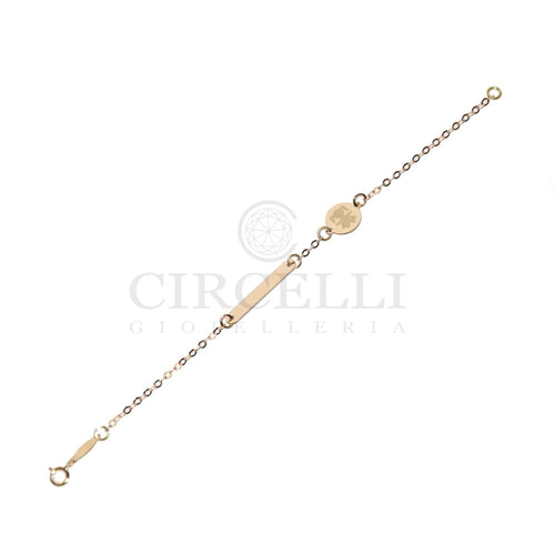 Bracelet Bracelet plaque fillette en or jaune 18 carats 58 Facettes 47298804