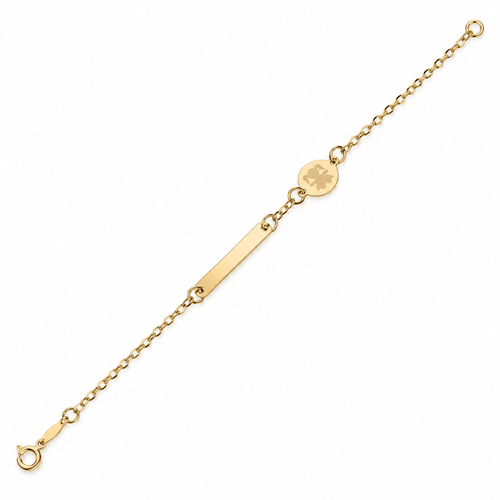 Bracelet Bracelet plaque fillette en or jaune 18 carats 58 Facettes 47298804