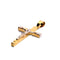 Pendentif Pendentif croix bicolore avec Christ en or 18 carats 58 Facettes 47210097