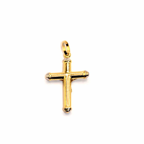 Pendentif Pendentif croix bicolore avec Christ en or 18 carats 58 Facettes 93483032