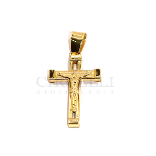 Pendentif Croix avec Christ en or jaune 18 carats 58 Facettes 93483087