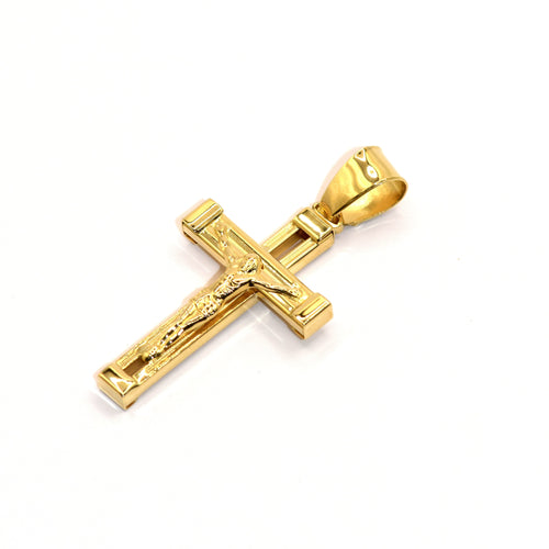 Pendentif Croix avec Christ en or jaune 18 carats 58 Facettes 93483087