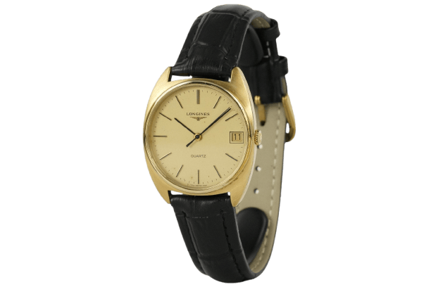 Longines C Shape - Ceas quartz placat cu aur 