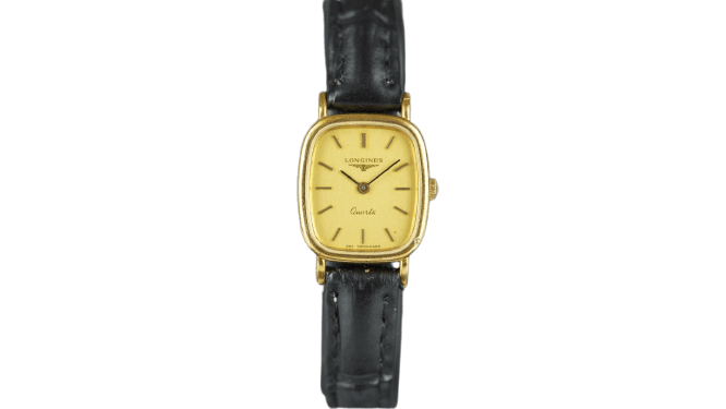 Longines Tonneau - Quarzuhr vergoldet 