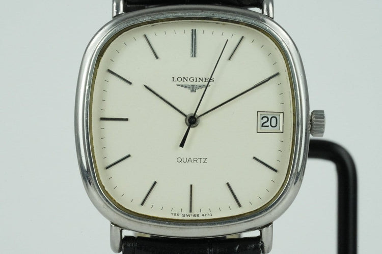 Montre Longines TV - Montre quartz en acier 58 Facettes TOT-01495