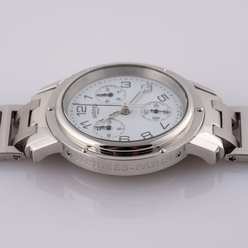 Montre Hermès Clipper Chronograph - Montre CL1.910 en acier 58 Facettes TOT-01696