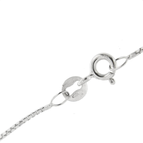 Collier Collier - Chaîne maille vénitienne en or blanc 18 ct, pendentif E et diamants 58 Facettes 32048