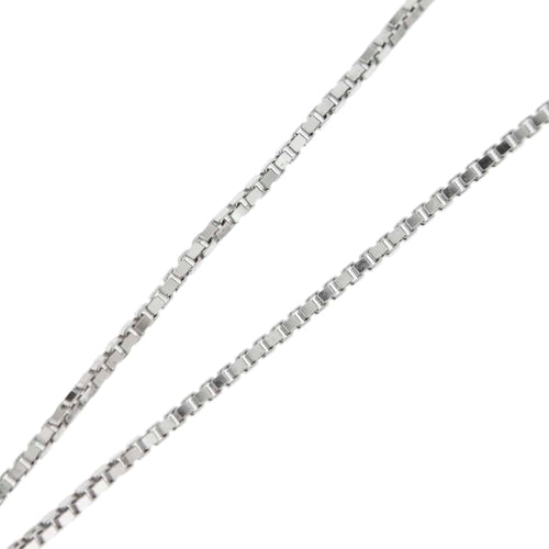 Collier Collier - Chaîne maille vénitienne en or blanc 18 ct, pendentif E et diamants 58 Facettes 32048