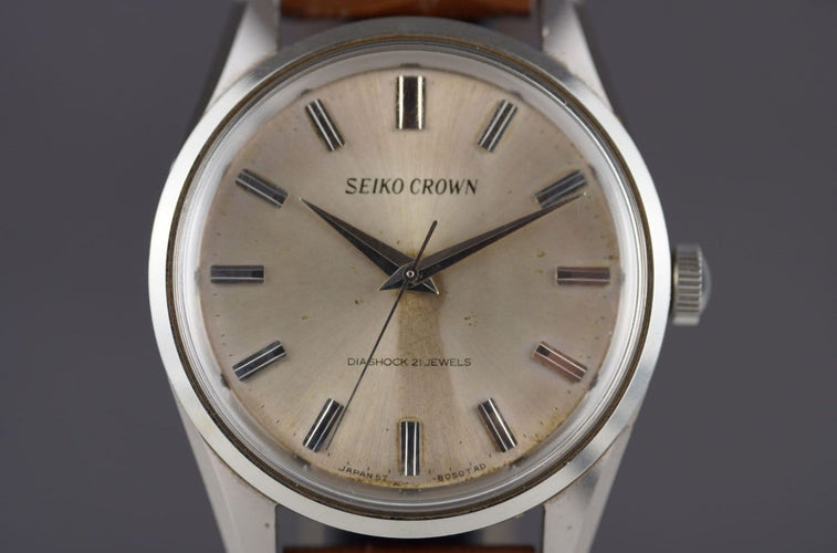 Montre Seiko Crown - Montre homme 57-8010 en acier 58 Facettes TOT-10766