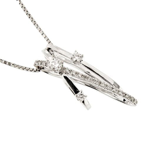 Collier Alfieri & St. John - Collier en or blanc 18 ct avec diamants 58 Facettes 38968