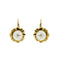 Boucles d'oreilles Boucles d’oreilles fleur à dormeuses en or jaune 18 ct avec perles 58 Facettes 38383