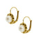 Boucles d'oreilles Boucles d’oreilles fleur à dormeuses en or jaune 18 ct avec perles 58 Facettes 38383