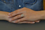 Bague 53.5 Bague Art déco en or 18k et platine avec diamants 58 Facettes 27847-27609