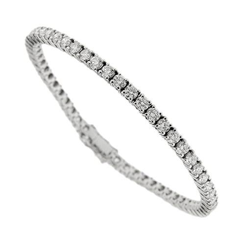 Bracelet Bracelet tennis en or blanc 18 ct et diamants 5,10 ct 58 Facettes 33555