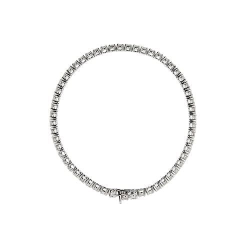 Bracelet Bracelet tennis en or blanc 18 ct et diamants 5,10 ct 58 Facettes 33555