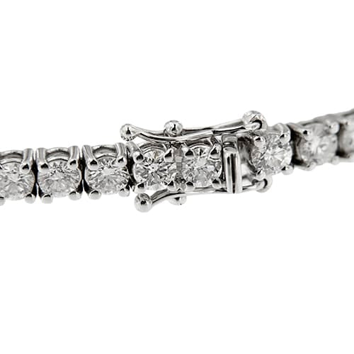 Bracelet Bracelet tennis en or blanc 18 ct et diamants 5,10 ct 58 Facettes 33555