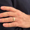 Bague Bague homme bandeau en or jaune et blanc 18 ct avec diamant 58 Facettes 37690