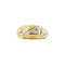 Bague Bague homme bandeau en or jaune et blanc 18 ct avec diamant 58 Facettes 37690