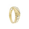 Bague Bague homme bandeau en or jaune et blanc 18 ct avec diamant 58 Facettes 37690