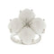 Bague Bague fleur en or blanc 18 ct avec onyx blanc 58 Facettes 37093
