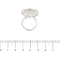 Bague Bague fleur en or blanc 18 ct avec onyx blanc 58 Facettes 37093