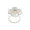 Bague Bague fleur en or blanc 18 ct avec onyx blanc 58 Facettes 37093