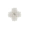 Bague Bague fleur en or blanc 18 ct avec onyx blanc 58 Facettes 37093