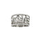 Bague 63 Bague jonc ajourée en or blanc 18 ct et diamants 58 Facettes 24534