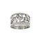 Bague 63 Bague jonc ajourée en or blanc 18 ct et diamants 58 Facettes 24534