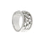 Bague 63 Bague jonc ajourée en or blanc 18 ct et diamants 58 Facettes 24534