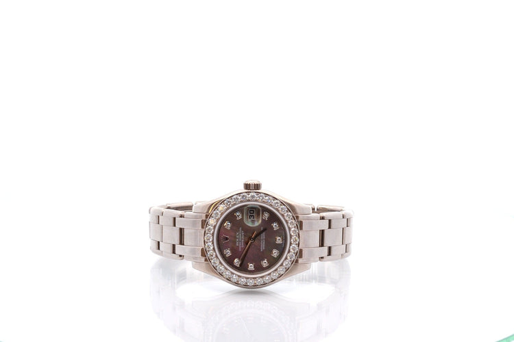 Montre Rolex Pearlmaster - Montre en or 18k sertie de diamants 58 Facettes 27802dv