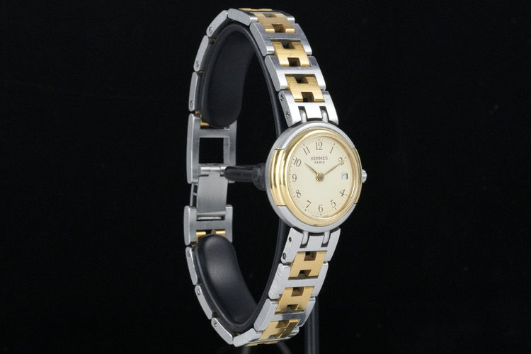 Hermès Windsor - Steel and gold-plated watch 58 Facettes TOT-01810