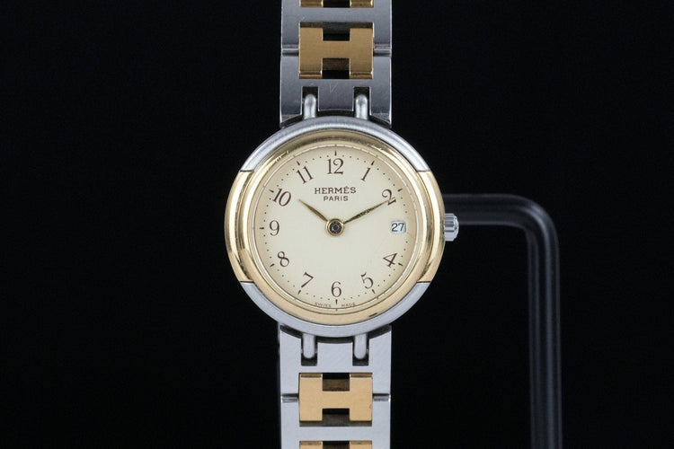 Hermès Windsor - Steel and gold-plated watch 58 Facettes TOT-01810