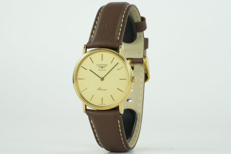 Montre Longines Présence - Montre quartz plaqué or 58 Facettes TOT-01956