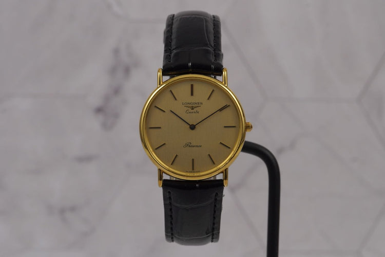Montre Longines Présence - Montre quartz plaquée or 58 Facettes TOT-11190