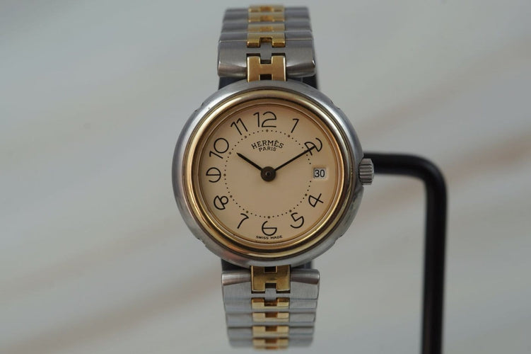 Montre Hermès Profile - Montre quartz en acier bicolore 58 Facettes TOT-11211