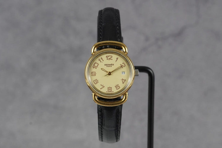Montre Hermès Pullman - Montre femme plaquée or 58 Facettes TOT-11259