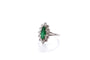 Bague 51 Bague vintage émeraude et diamants en or 18k et platine 58 Facettes 27832dv