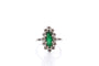 Bague 51 Bague vintage émeraude et diamants en or 18k et platine 58 Facettes 27832dv