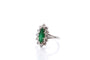 Bague 51 Bague vintage émeraude et diamants en or 18k et platine 58 Facettes 27832dv