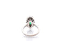 Bague 51 Bague vintage émeraude et diamants en or 18k et platine 58 Facettes 27832dv