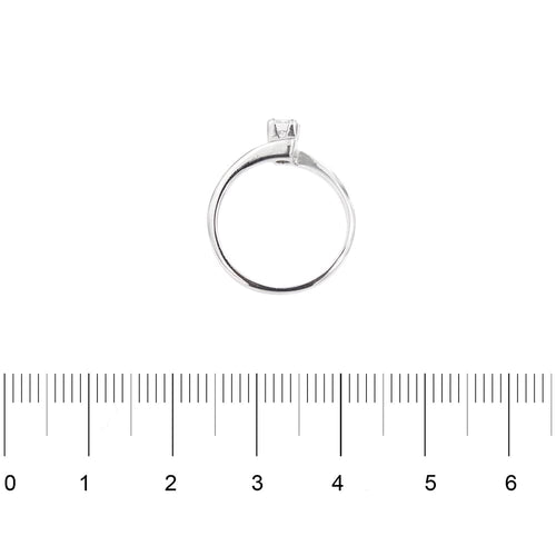 Bague 50 Chimento - Bague solitaire contrarié en or blanc 18 ct et diamant 0,29 ct 58 Facettes 17757