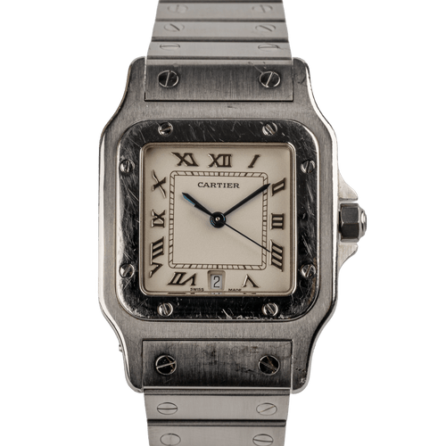 Montre Cartier Santos Galbée - Montre 1564 en acier 58 Facettes TOT-01545