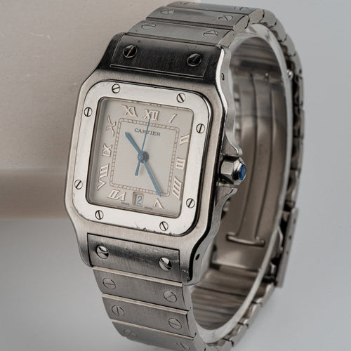 Montre Cartier Santos Galbée - Montre 1564 en acier 58 Facettes TOT-01545