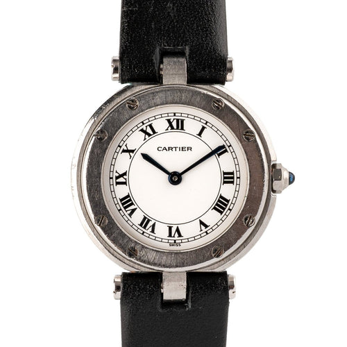 Montre Cartier Santos Ronde 8192 - Montre en acier 58 Facettes TOT-02242