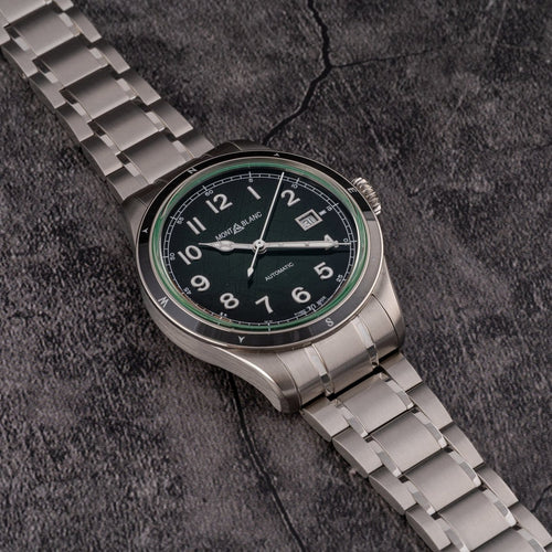 Montre Montblanc 1858 Date 0 Oxygen - Montre en acier 58 Facettes TOT-02398